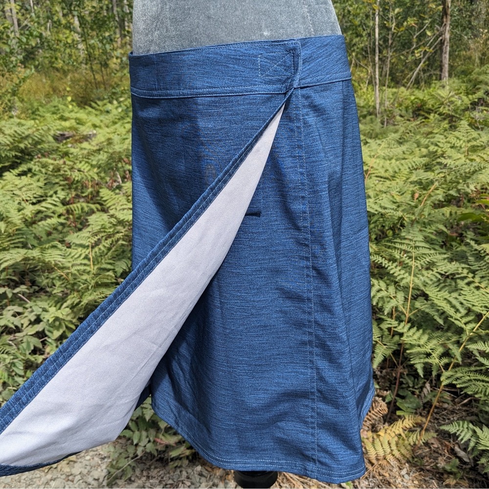 Ripskirt Hawaii Wrap Skirt M Solid Heather Blue Length 2 Travel Beach Quick Dry - Picture 4 of 12